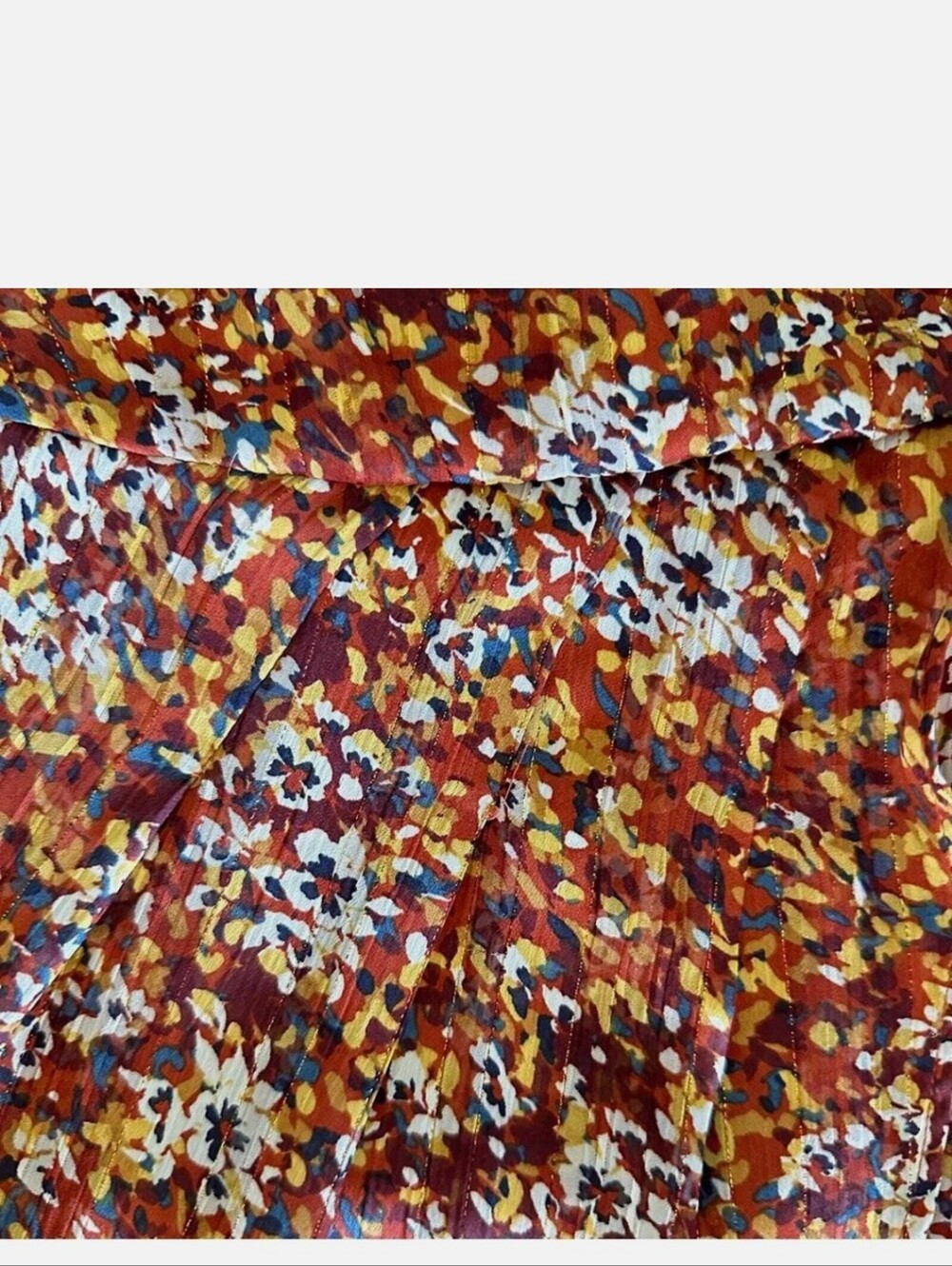 Adelyn Rae One-Shoulder Floral Dress in Rust Multi - Picture 4 of 5